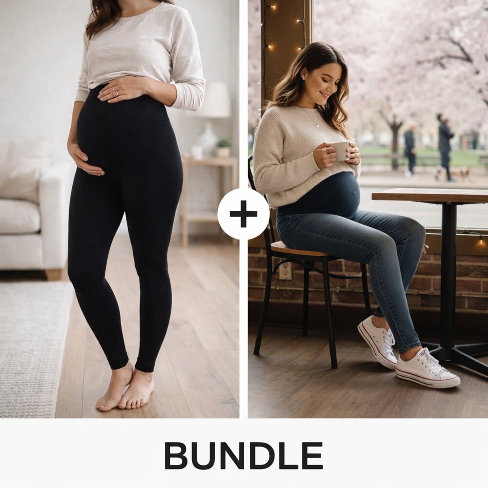 NWT Bundle of 1 Maternity Jeans and 1 Leggings
